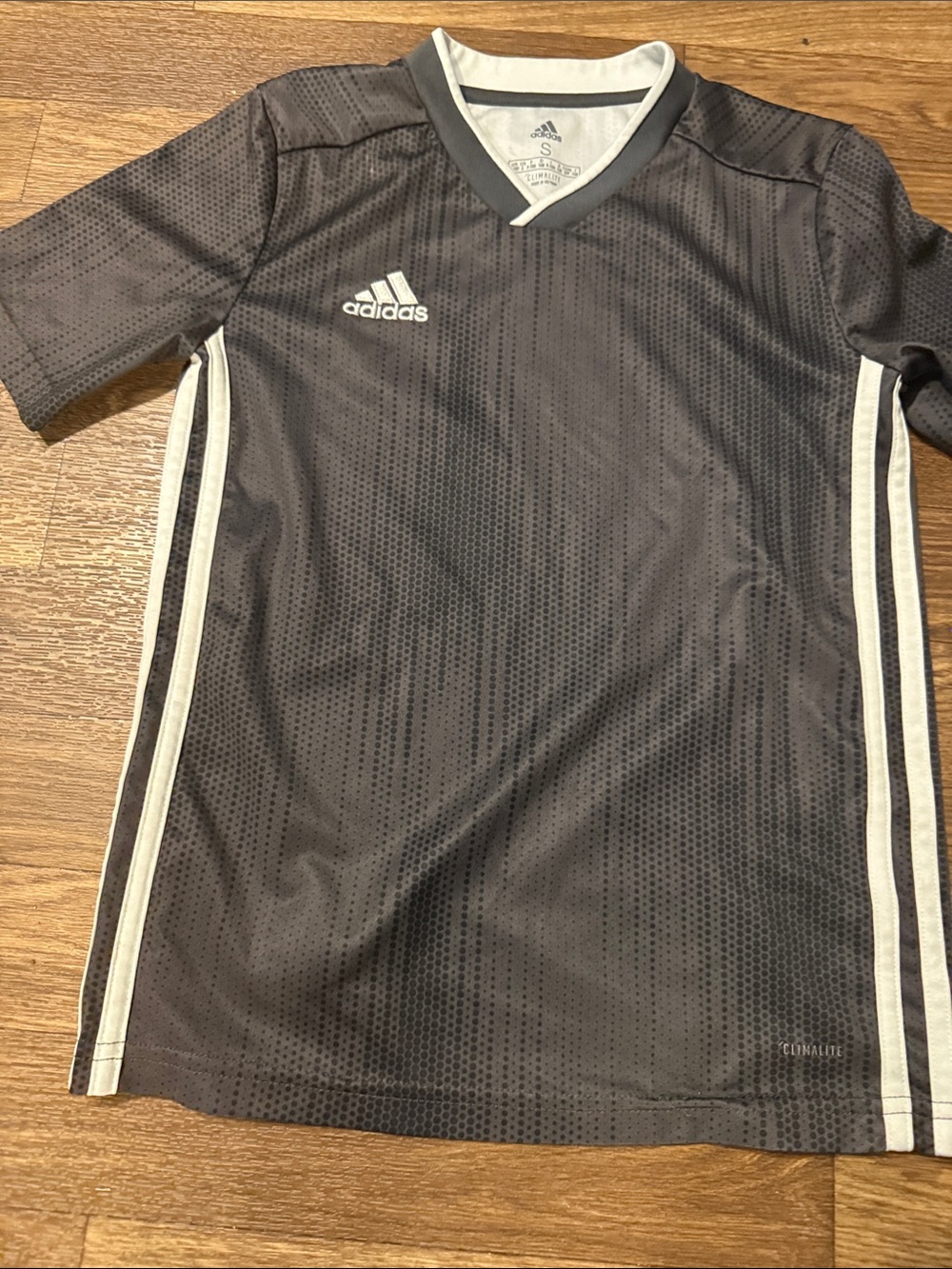 adidas Charcoal Gray and White Performance Jersey